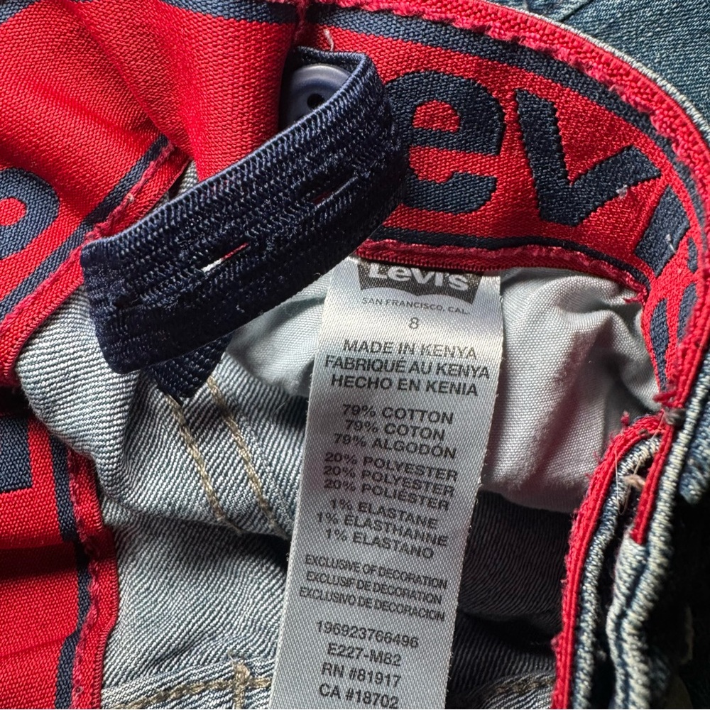 Levi's 511 Straight Leg Medium Wash Jeans Boys Size 8 - Picture 4 of 4